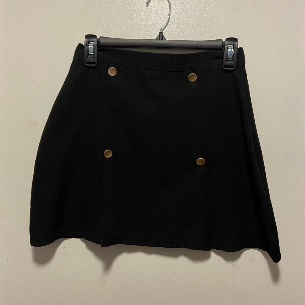 Black mini skirt